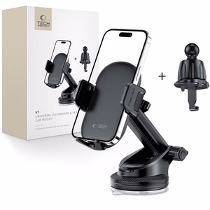 Tech-Protect V7 auton puhelinpidike kojetauluun/ilmaventtiiliin - musta