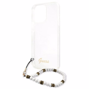 Guess GUHCP13LKPSWH iPhone 13 Pro / 13 6.1" Transparent Hardcase White Pearl