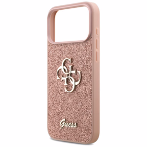Guess Fixed Glitter Big 4G suojakuori iPhone 17 Pro Max - pinkki