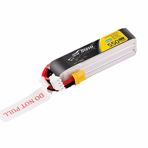 Tattu 3s 550 mAh 95C 11,4 V HV Lipo-akku, jossa on XT30-liitin (Long-Pack)