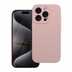 Silikoninen Suojakuori iPhone 16 PRO MAX:lle 2mm puuterivaaleanpunainen