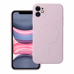Silikoninen Suojakuori iPhone 11:lle Mag Cover MagSafe-yhteensopiva vaaleanpunainen