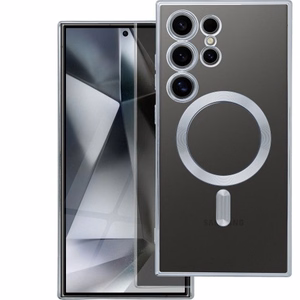 Suojakuori iPhone 17:lle Electro Mag Cover yhteensopiva MagSafen kanssa hopeinen