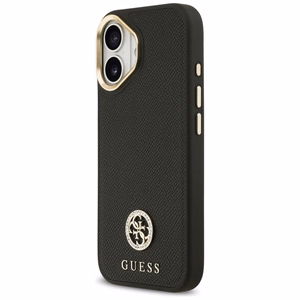 Guess Grained Strass Logo MagSafe Suojakuori iPhone 17:lle - musta