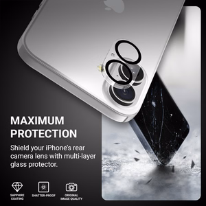 Crong Lens Shield kameran linssien lasisuoja iPhone 16 / 16 Plus -laitteelle