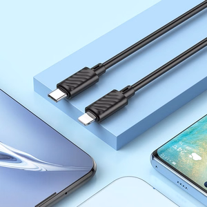 Hoco USB-C - Lightning -kaapeli PD 2,4A 20W 1 m X88 - musta