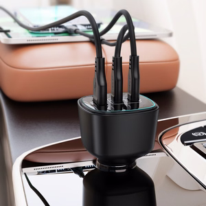 Acefast B18 200 W -autolaturi, 2 × USB-C + USB-A, musta
