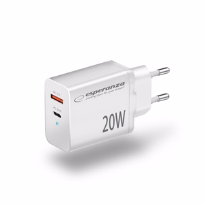Esperanza EZC105W verkkolaturi 20W valkoinen