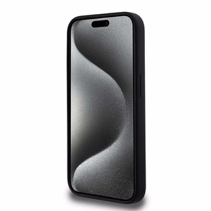 Karl Lagerfeld Silikoninen Karl & Choupette MagSafe Suojakuori iPhone 15 Pro Maxille - musta