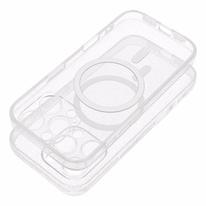 Suojakuori Samsung S25:lle Clear Mag Cover (STR) yhteensopiva MagSafen kanssa läpinäkyvä glitter