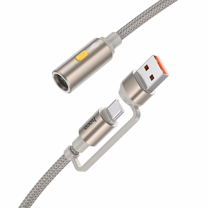 Hoco USB-A / USB-C - savukkeensytytin -kaapeli 0,3 m UA38B kultainen
