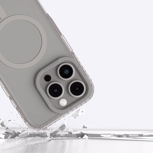 AmazingThing Titan Pro Mag Suojakuori Magneettisella Renkaalla iPhone 16 Pro:lle - harmaa