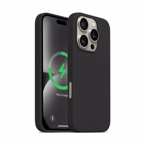 Crong Color Cover Magnetic MagSafe suojakuori iPhone 16 Pro Max -laitteelle, musta