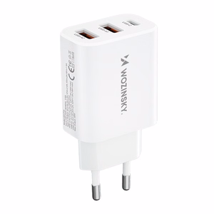 Wozinsky CWCUCW 30W USB-C / 2 x USB-A Wall Charger - White