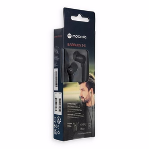 Langalliset kuulokkeet mikrofonilla MOTOROLA Earbuds 3-S musta