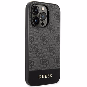 Guess GUHCP14XG4GLGR iPhone 14 Pro Max 6.7" harmaa/harmaa kova kotelo 4G Stripe-mallisto