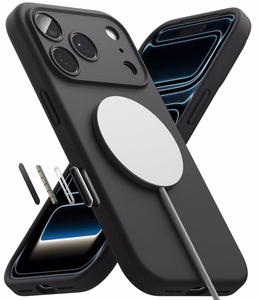 Ringke MagSafe -silikonisuojakuori laitteelle iPhone 18 Pro – musta