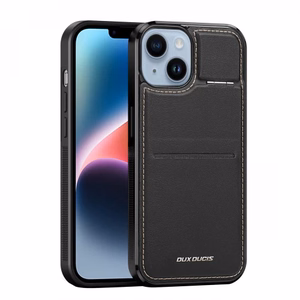 3in1 Lompakkokuori jalustalla iPhone 15 Plus:lle MagSafe RFID Blocker Dux Ducis Rafi Mag - musta