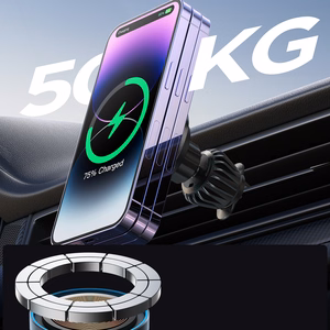 Wireless car charger+holder Joyroom (JR-ZS240 Pro) Magnetic (MagSafe 15W) for using on ventilation grille black