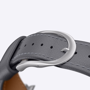 AmazingThing Class Band Leather Strap for Apple Watch 45 / 46 / 49 mm - Gray