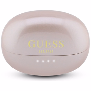 Wireless earphones OWS Guess Metalic Finish Electropated Parts Classic Logo pink