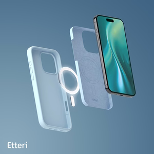 Etteri Silikoninen Mag suojakuori iPhone 16 Pro Max 6,9:lle vaaleansininen