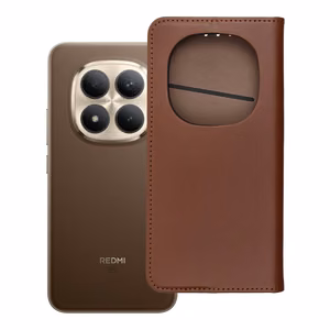 Smart Pro Book nahkainen läppäsuojakuori Xiaomi Redmi Note 15 Pro Plus 5G ruskea