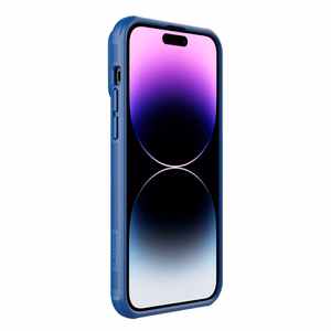 Nillkin CamShield S suojakuori iPhone 14 Pro Max:lle panssaroitu kuori kameransuojalla sininen