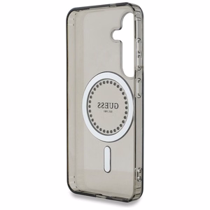 GUESS Suojakuori Samsung S25:lle GUHMS25SPFTDTEK (Magneettinen IML Rhinestones) Musta