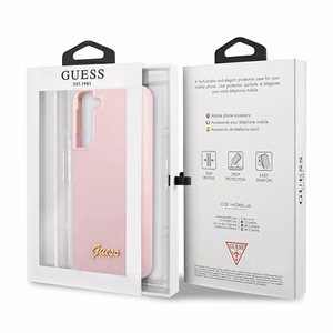 Guess GUHCS22MLSLMGLA S22+ S906 laventeli/laventeli kovakotelo Silikoni Script metalli logo