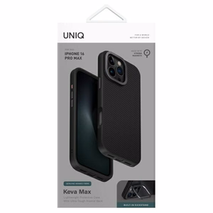 Uniq Keva Max Magclick lataussuojakotelo iPhone 16 Pro Max - musta