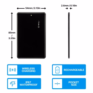 MiLi MiCard HD-P16-C Bluetooth-paikannin Apple Find My -verkkoon, musta