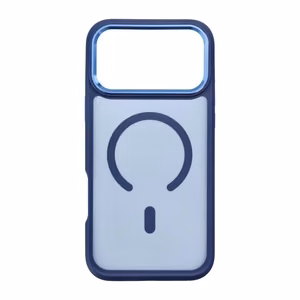 Suojakuori laitteelle iPhone 18 Pro Max / 17 Pro Max: Forcell F-Protect Smoke Hybrid Premium, MagSafe-yhteensopiva, väri: laivastonsininen