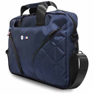 BMW Nylon Pockets & Metal Logo 16" Kannettavan laukku - laivastonsininen