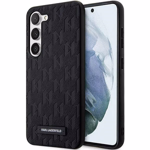 Karl Lagerfeld Saffiano Mono Metal Logo Suojakuori Samsung Galaxy S24:lle - musta