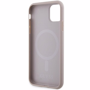 Guess GUHMN61PSAHMCP Suojakuori iPhone 11 / Xr:lle - vaaleanpunainen Saffiano MagSafe