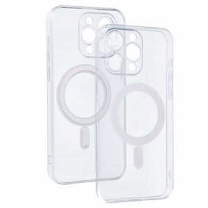 TEL PROTECT MagSilicone Suojakuori iPhone 15 Pro Max:lle läpinäkyvä