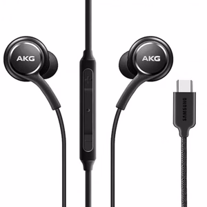 Samsung AKG langalliset kuulokkeet pussissa, mustat