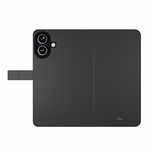 Puro Wallet Detachable MagSafe 2in1 PU-nahkainen Suojakuori läpällä ja lompakolla iPhone 16:lle - musta