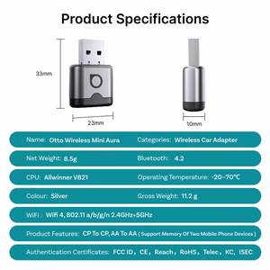 Langaton autosovitin OTTOCAST CA530-T Mini Aura 2026