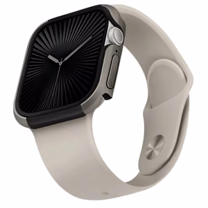 Uniq Valencia kotelo Apple Watch Series 46mm hopea/titaaninhopea