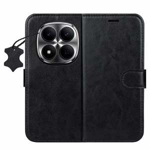 Smart Luxe nahkainen suojakuori Xiaomi Redmi Note 15 5G musta