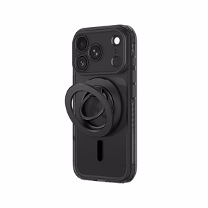 AmazingThing Titan Pro Lens Ring Set suojakuori mallille iPhone 18 Pro, kameransuojuksella ja magneettirenkaalla, MagSafe-yhteensopiva – väri: musta