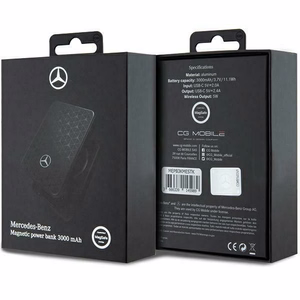Varavirtalahde Mercedes Stars Pattern MagSafe 5W 3000mAh - musta
