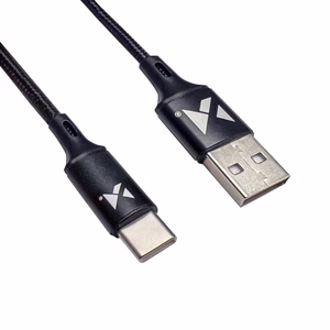 USB-kaapeli Wozinsky WUC-C1B musta Type-C 100cm
