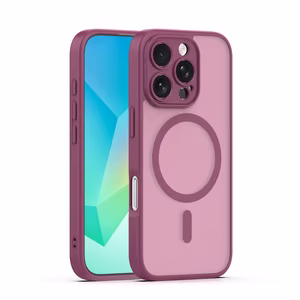 Mag Matt Suojakuori iPhone 16 Pro Max 6,9:lle tummanpunainen kamerasuoja