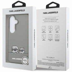 Karl Lagerfeld suojakuori IML Peekaboo Karl ja Choupette MagSafe Samsung Galaxy S26:lle musta