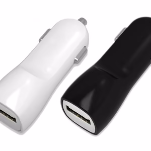 Car charger Tellos with USB connector (dual) (1A+2A) white