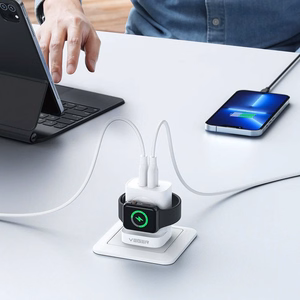 Laturi VEGER (W002E) (1xUSB-C; 1xUSB; Watch; 25W) valkoinen