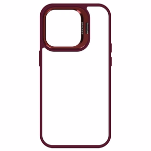 Tel Protect Kickstand Suojakuori + kameran lasi (linssi) iPhone 11 Pro Max:lle viininpunainen
